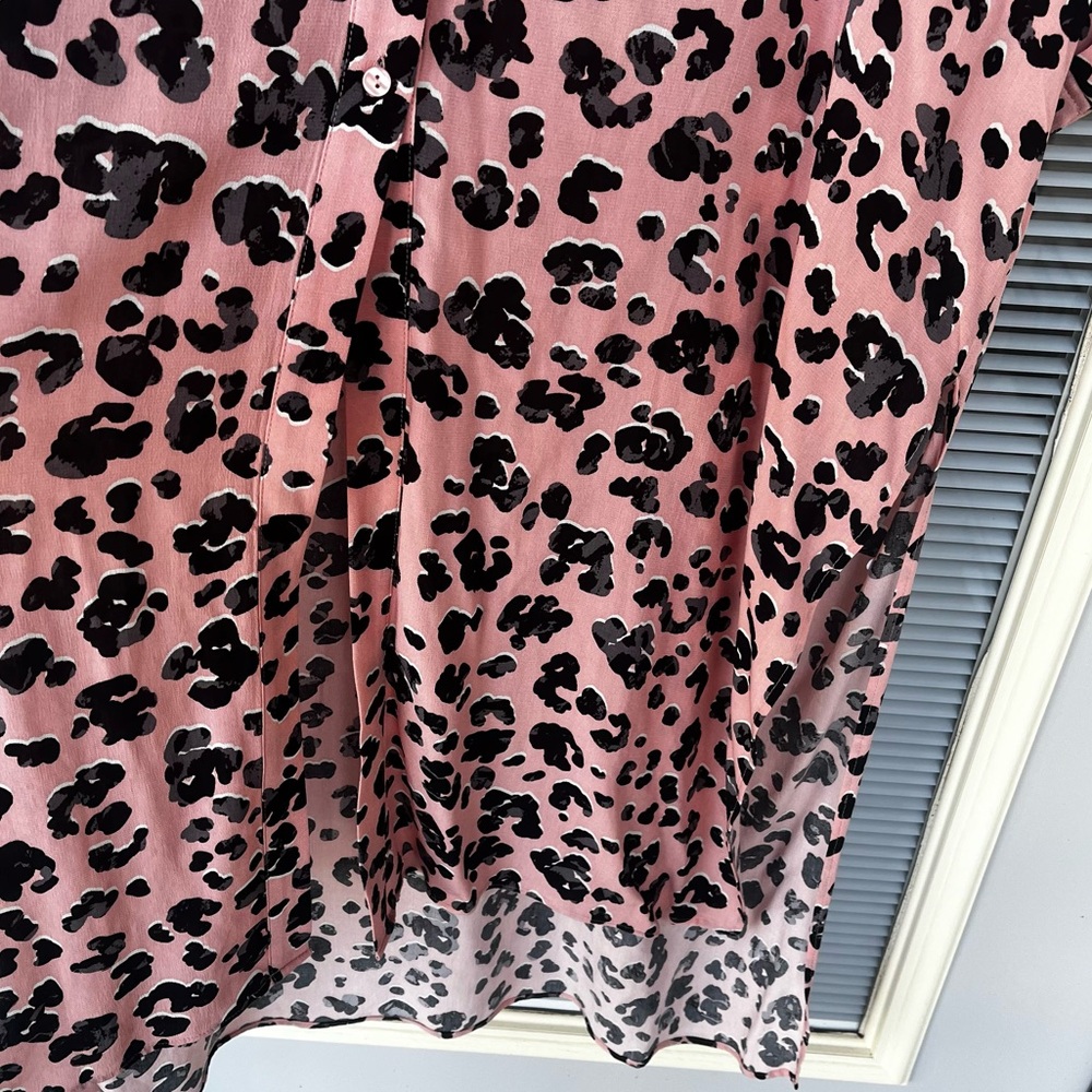 Maeve by Anthropologie NWT Rita Printed Tunic Side Slits Leopard Midi Size 1X - Picture 4 of 8